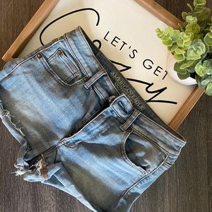 AE super stretch high waisted jean shorts
